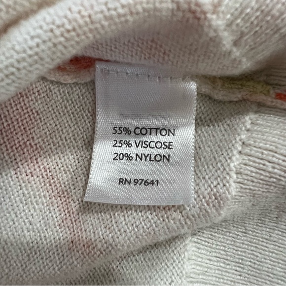 J. Jill Watercolor Floral Quarter Sleeve Cardigan Size S - Picture 6 of 8